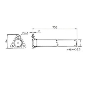 Repuestos para Camiones, Soporte de Guardabarros de Tubo Recto, Conjunto de Soporte Universal - Product Image 4