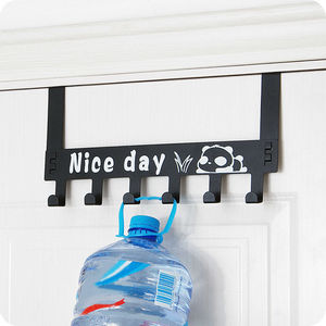 Mingzhe <b>Over</b> <b>Door</b> Hook 6 Hooks Carbon Steel Hanger For Clothes And <b>Storage</b> - Product Image 1