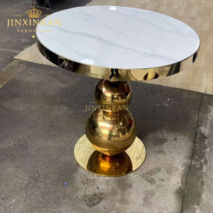 <span class=keywords><strong>Table</strong></span> <span class=keywords><strong>d</strong></span>'<span class=keywords><strong>appoint</strong></span> ronde de luxe moderne <span class=keywords><strong>Table</strong></span> basse en pierre frittée à pied en acier inoxydable doré pour le salon - Product Image 3
