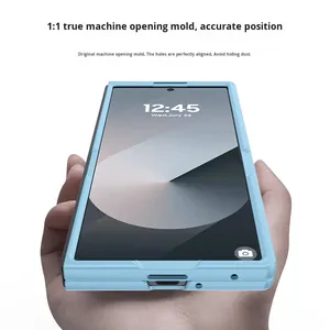 Ultra-<strong>Thin</strong> Luxury Protective Cover for Samsung ZFold7 Foldable Matte Skin Feel Oil Spray Leather <strong>Case</strong> with Shockproof Feature - Product Image 4