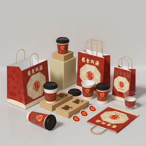 Sac en papier kraft durable en gros pour un seul/double gobelet Dessert/Café/Thé à bulles Sac à main recyclable pour la promotion - Product Image 1