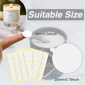 Autocollants de mèche ronds transparents, résistants à la chaleur, écologiques, de haute qualité, faciles à utiliser, avec logo personnalisé pour la fabrication de bougies DIY - Product Image 6