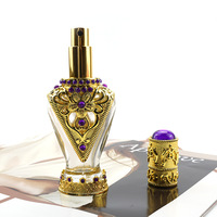 Bouteilles de parfum d'huile en cristal vides personnalisables de luxe de 30ml & 100ml avec joint en liège Design unique avec boîte élégante