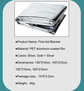 Coperta Termica Portatile 130x210cm Antivento Impermeabile in Alluminio per Primo Soccorso e Sopravvivenza All'aperto in Tutte le Stagioni - Product Image 6
