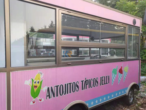 Chariot de vente de nourriture rapide mobile, camion de nourriture électrique de rue, chariot de restauration en acier inoxydable pour la vente de glaces - Product Image 4