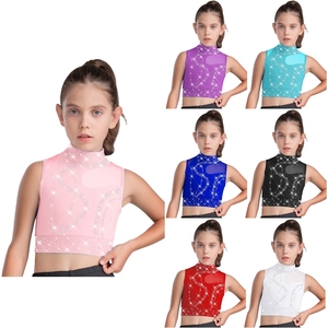 Costumes de danse lyrique pour filles de 6 à 16 ans, hauts de gymnastique, crop tops pour la pratique, les spectacles, les compétitions et la danse de louange. - Product Image 1