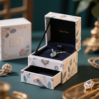 Boîte à bijoux de luxe en gros boîte d'emballage cadeau de bijoux à clapet premium boîte de collier réutilisable en carton épais avec tiroir