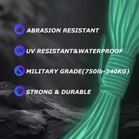 Cordon de parachute en paracorde luminescent à 9 brins, 750 lb, corde de survie tactique pour le camping, la randonnée, la pêche, bracelet extérieur