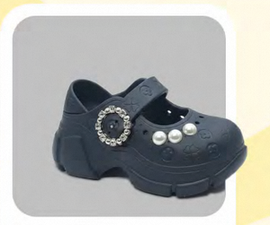 Zoccoli con plateau WHD con perle, stile Mary Jane, scarpe estive per donne e ragazze, taglia 27, punta chiusa, tomaia in plastica - Product Image 4
