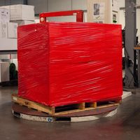 Film étirable adhésif acrylique double face PSBM rouge 15 pouces x 1500 pieds 80 jauges couleur foncée emballage plastique pour déménagement
