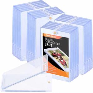 35PT Magnetic Card Brick <b>Clamp</b> Hard Acrylic Card Sleeve Standard Card Brick Detachable Protective Sleeve Factory Wholesale - Product Image 3