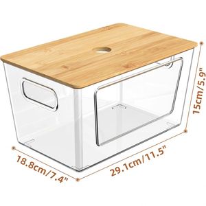 Extra Large Trash Bag Dispenser Roll Holder Trash Bag Holder with <b>Lid</b> Acrylic Trash Bag Holder Organizer Wall Mount - Product Image 3