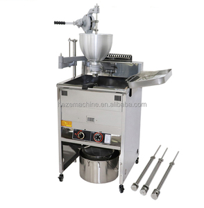 Superventas de alta calidad comercial 3 moldes Mochi Lokma Pon De Ring Donut Mini Ball Donut Maker máquina freidora de Gas - Product Image 3