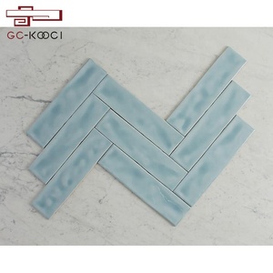 Carrelage mural en céramique <span class=keywords><strong>bleu</strong></span> océan, salle de bain, carreaux, dosseret de cuisine brillante, métro, océan - Product Image 5