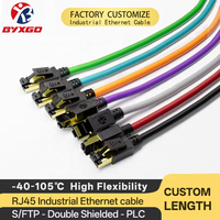 Câble Ethernet industriel Profinet Ethercat Powerlink TCP/IP CAT6A avec gaine PVC/PUR, cuivre pur, RJ45 SFTP tressé pour la communication
