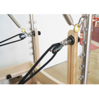 MJD Reformer de Pilates réglable en bois d'érable avec demi-tourneuse pour la correction de la colonne vertébrale, idéal pour les studios de Pilates