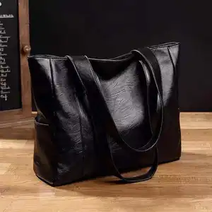 Большая сумка женская 2023 Новая модная Корейская версия универсальная и простая Большая вместительная сумка на одно плечо мягкая кожаная сумка