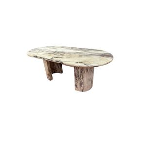 Nuevo diseño de muebles hechos a mano púrpura <span class=keywords><strong>venas</strong></span> mármol mesa de lujo grande Italia Calacatta Viola mármol mesa de comedor - Product Image 1