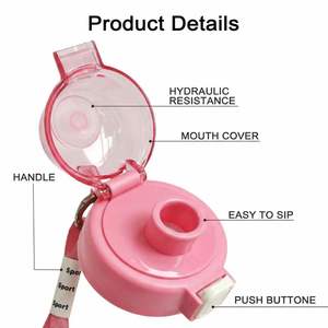 Bouteille d'eau de sport saine de 600 ml en matériau de qualité alimentaire avec logo personnalisé, style minimaliste pour l'eau bouillante, à boire directement - Product Image 3