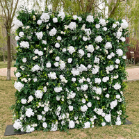 Sunwedding Nouveau design Panneau mural floral en tissu Toile de fond Fleurs murales pour la décoration de mariage