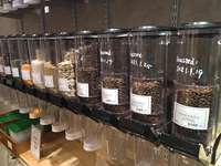 Distributeur de nourriture en vrac ECOBOX pour amandes, noix de cajou, pistaches, graines, bonbons, céréales, bac à gravité, distributeur de nourriture en plastique pour les magasins