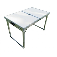 Ensemble de table et chaises pliantes en aluminium 4 pièces pour extérieur, école, parc