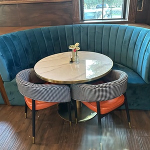 Nhà hàng cafe Mall cửa hàng U hình dạng nửa vòng tròn sofa Vòng gian hàng chỗ ngồi - Product Image 1