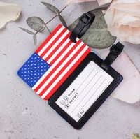 Nouveau créatif 3D PVC écologique typographie imprimé carte d'embarquement souple étiquette de bagage Badge d'identification pour bagages