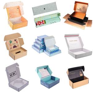 Boîtes d'expédition personnalisées à bande détachable pour <span class=keywords><strong>e</strong></span>-commerce, emballage postal en carton ondulé - Product Image 3