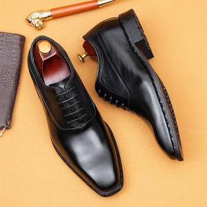 รองเท้าหนังวัวแท้คุณภาพสูง ดีไซน์เนอร์ รองเท้าลำลอง ระบายอากาศได้ดี พื้นนุ่ม มีเชือกผูก เหมาะสำหรับใส่ทำงานลำลอง รองเท้าหนังผู้ชาย - Product Image 3