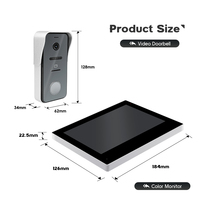 Système d'interphone vidéo filaire Morning Tech 2 avec écran tactile de 7 pouces, résistant à l'eau, sonnette bidirectionnelle, 1080P HD, application Tuya facile à utiliser