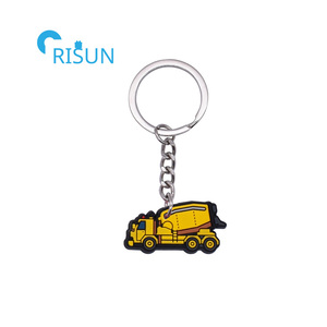 Fabrication de pelleteuses en PVC souple Porte-clés pour voitures et bus Porte-clés avec logo personnalisé Chapeau à colle souple en PVC Porte-clés pour pelle Porte-clés porte-clés Llavero - Product Image 6