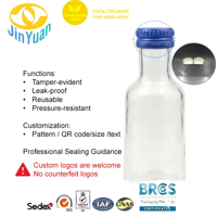 Tapas de Aluminio ROPP de 38*16mm con Revestimiento de TPE, Cierres Resistentes a la Presión para Agua con Gas y Jugos, Color Personalizado