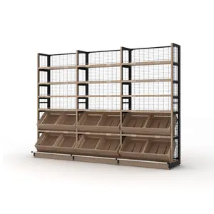 New Style Metal Iron High Quality Shelf Customized Supermarket Shelves with Multi-storey Stable Display Rack