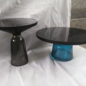 Table d'appoint Disen Furniture moderne en verre avec plateau créatif et base en verre pour la décoration intérieure et les moments de café - Product Image 4