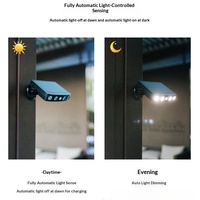 Lampe de rue LED solaire à détection de mouvement corporel, murale, en ABS, avec indice d'étanchéité IP65 pour jardins et cours