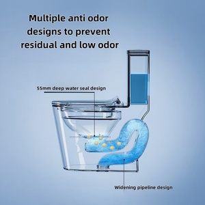 Hộ Gia Đình Hiện Đại một mảnh gốm WC nhà vệ sinh kéo dài tuôn ra bát dual-tuôn ra tầng gắn siphonic cho phòng tắm sử dụng - Product Image 4