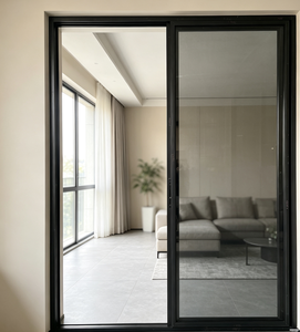 Porte coulissante en alliage d'aluminium à <span class=keywords><strong>prix</strong></span> d'usine, grandes portes coulissantes en verre pour patio, balcon, extérieur, usage domestique - Product Image 4