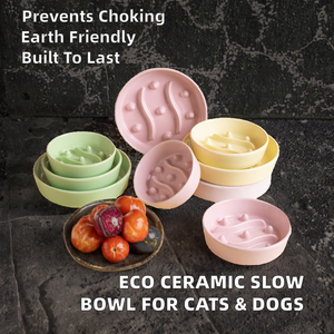 Bol à alimentation lente personnalisé en silicone arrondi, étanche, solide, écologique, anti-étouffement, anti-choc pour chats et chiens, pour l'intérieur/l'extérieur - Product Image 2