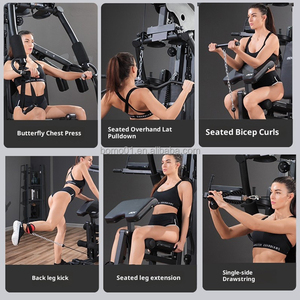 Estación de Entrenamiento Multifuncional Zoshine Todo en Uno <span class=keywords><strong>con</strong></span> Sistema de <span class=keywords><strong>Poleas</strong></span> y Pila de Pesas, <span class=keywords><strong>Rack</strong></span> de Potencia para Fitness - Product Image 3