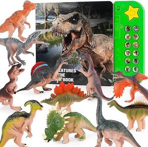 <span class=keywords><strong>Livre</strong></span> <span class=keywords><strong>audio</strong></span> de dinosaure réaliste avec 12 personnages Jouet musical interactif et éducatif alimenté par batterie pour garçons et filles - Product Image 6