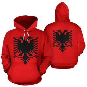 Sweat-shirts et pulls à capuche pour hommes avec motif drapeau et carte de l'Albanie, impression aigle, survêtements de <span class=keywords><strong>mode</strong></span>, hauts de sport à capuche pour hommes - Product Image 3