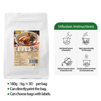 Thé noir fermenté YUN QI Black Gold 180g en sachet, rafraîchissant, non astringent, au goût naturellement sucré lors de la consommation