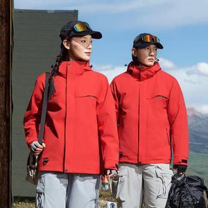 เสื้อกันลมมีฮู้ดกันน้ำระบายอากาศได้ดีสำหรับผู้ชายเสื้อกันฝนสำหรับปีนเขาตั้งแคมป์ - Product Image 2