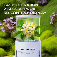 Ventilateur projecteur 3D AZMAX pour décorations intérieures de bureaux et de magasins 360 °   Éclairage ambiant publicitaire sonore holographique pour bars et magasins