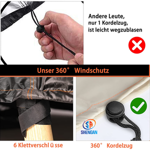 Copertura <span class=keywords><strong>per</strong></span> Mobili da Giardino a Forma di L, Impermeabile e Antivento, Telo Protettivo <span class=keywords><strong>per</strong></span> <span class=keywords><strong>Divani</strong></span> Angolari e Lounge da Esterno - Product Image 5