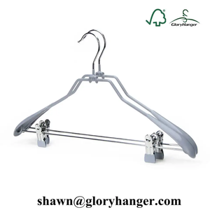 Tốt Nhất Bán Màu Xanh Quần Và Váy Móc Tiết Kiệm Không Gian Có Thể Điều Chỉnh Clip Móc PVC Lớp Phủ Kim Loại Quần Áo Móc Áo - Product Image 4