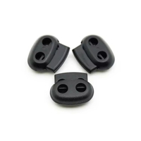 Bouchon de cordon noir durable, sans nickel, en plastique ABS/POM/PP, marque Jilingyang, tailles personnalisables, forme nez de cochon, vente chaude
