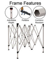 Tente publicitaire en aluminium argenté de haute qualité 3x3m, durable, pliable, hexagonale de 40 mm, pour salon professionnel