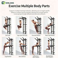Barre de musculation multifonctionnelle avec barres parallèles, équipement de fitness pour l'épaule et la presse des jambes